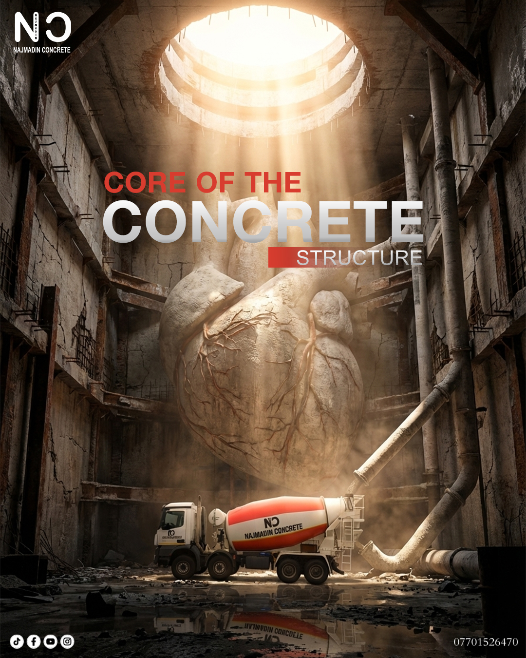 Industrial concrete production facility